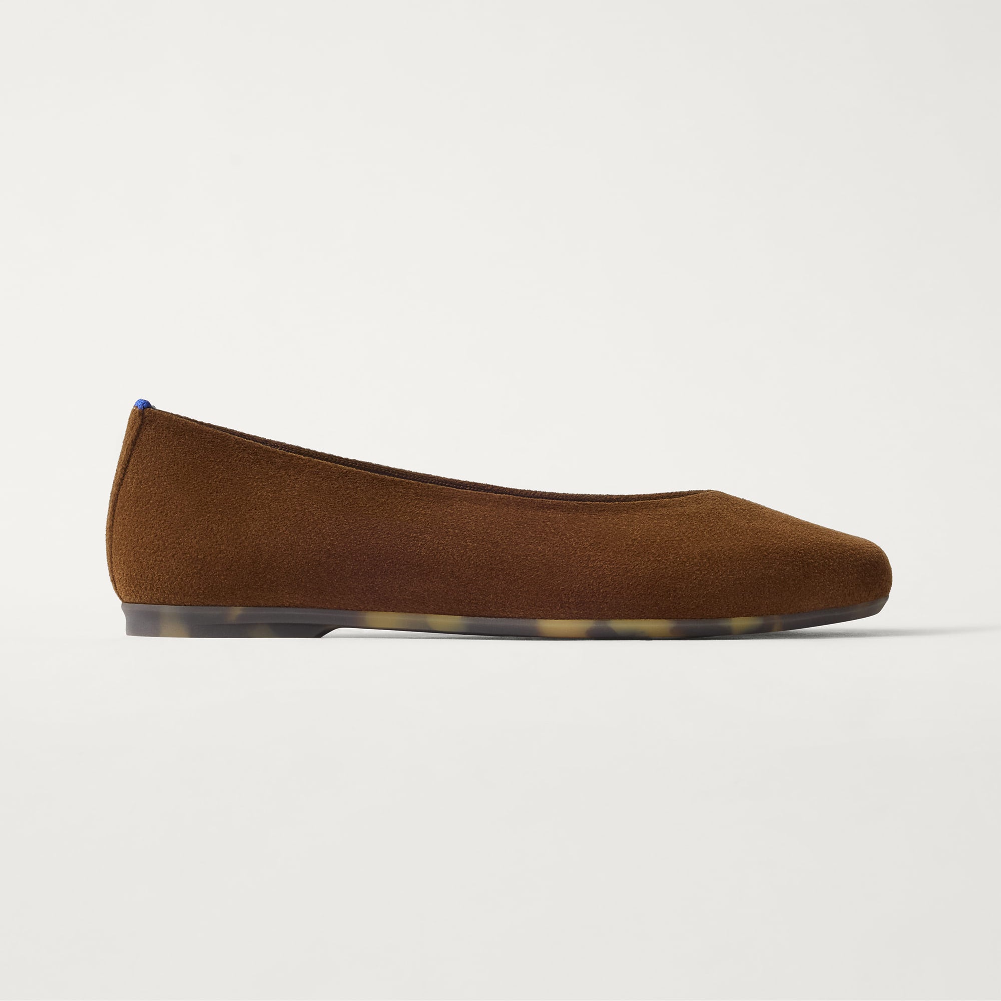 side | The Max Square Ballerina in ReVelvet Russet shown from the side.