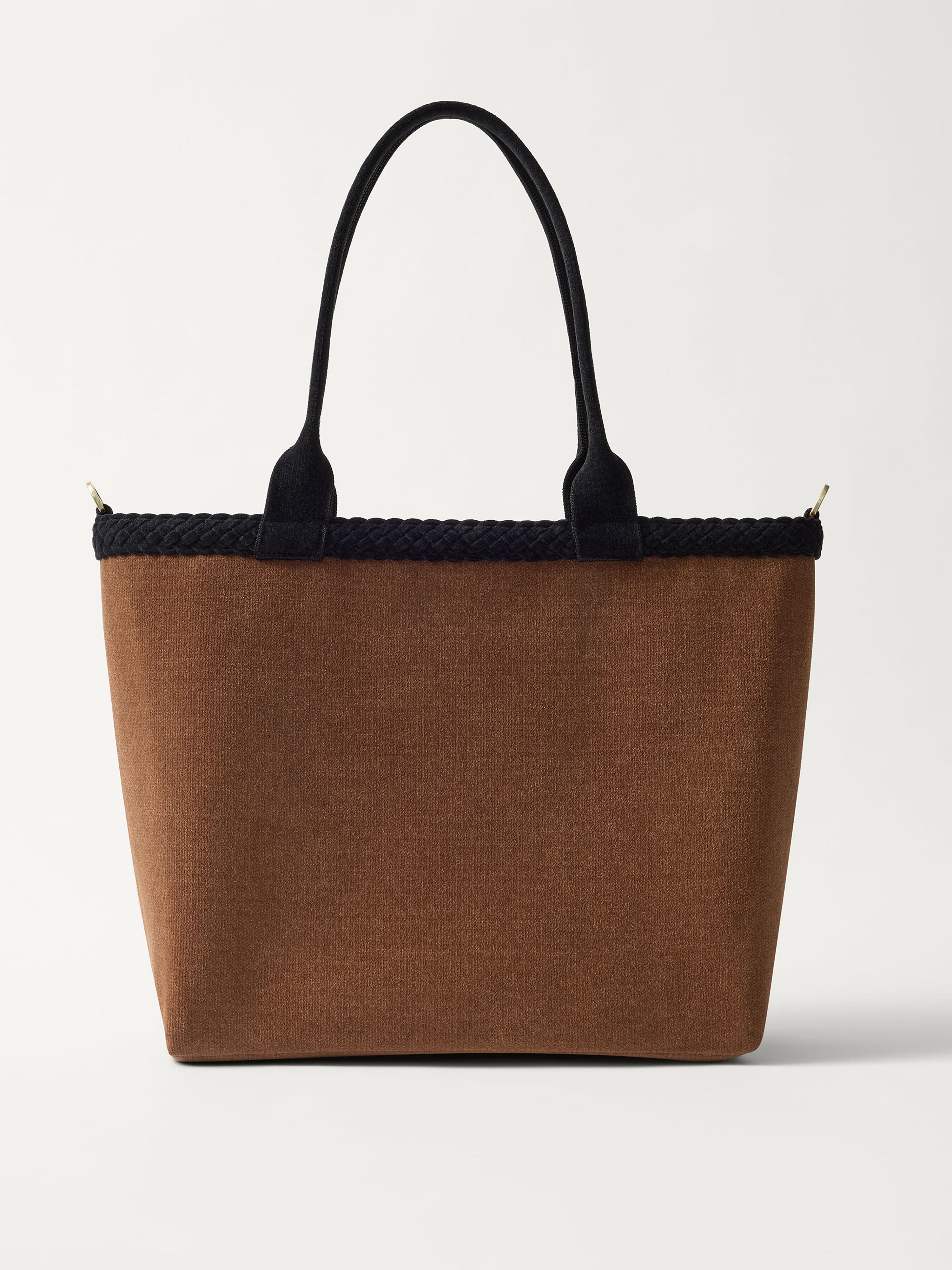 PLP |The Lightweight Zip Tote in ReVelvet Cinnamon shown from the front.