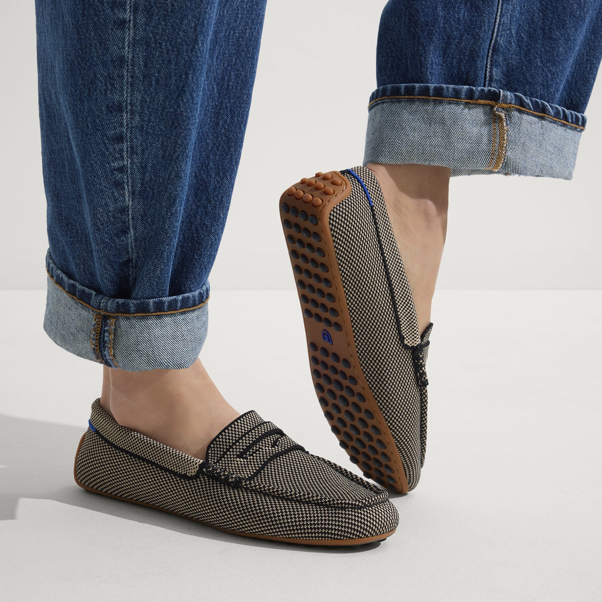 hover | Model wearing The Daily Driver in Classic Micro Check. 